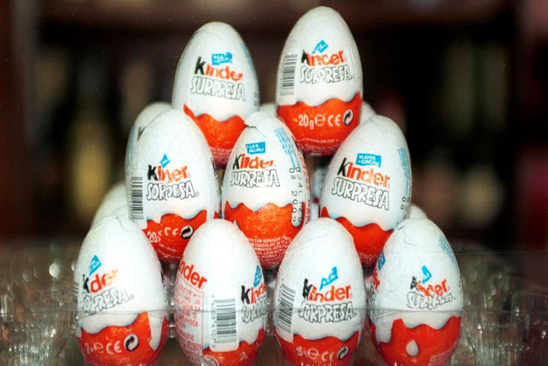 Grã-Bretanha retira ovo Kinder mercado