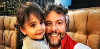 César Mourão partilha foto com o filho mais novo